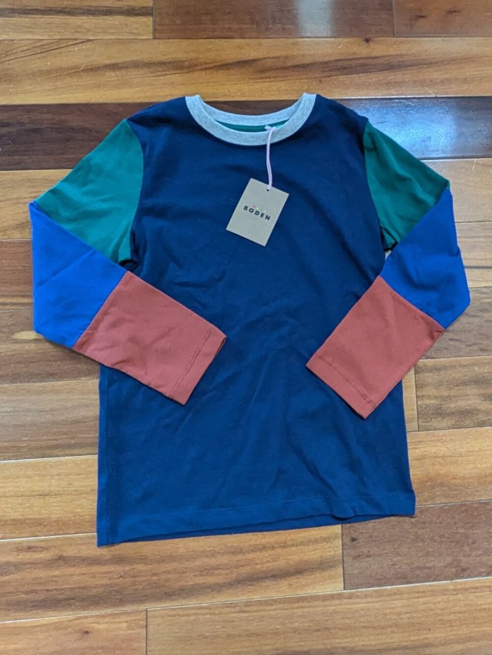 Boden boys stripe shirt (6-7) NWT